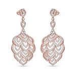 Золотые серьги с фианитовыми вставками